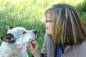 animal communicator with dog